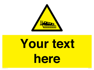 Custom warning grounding narrow boat on lock cill